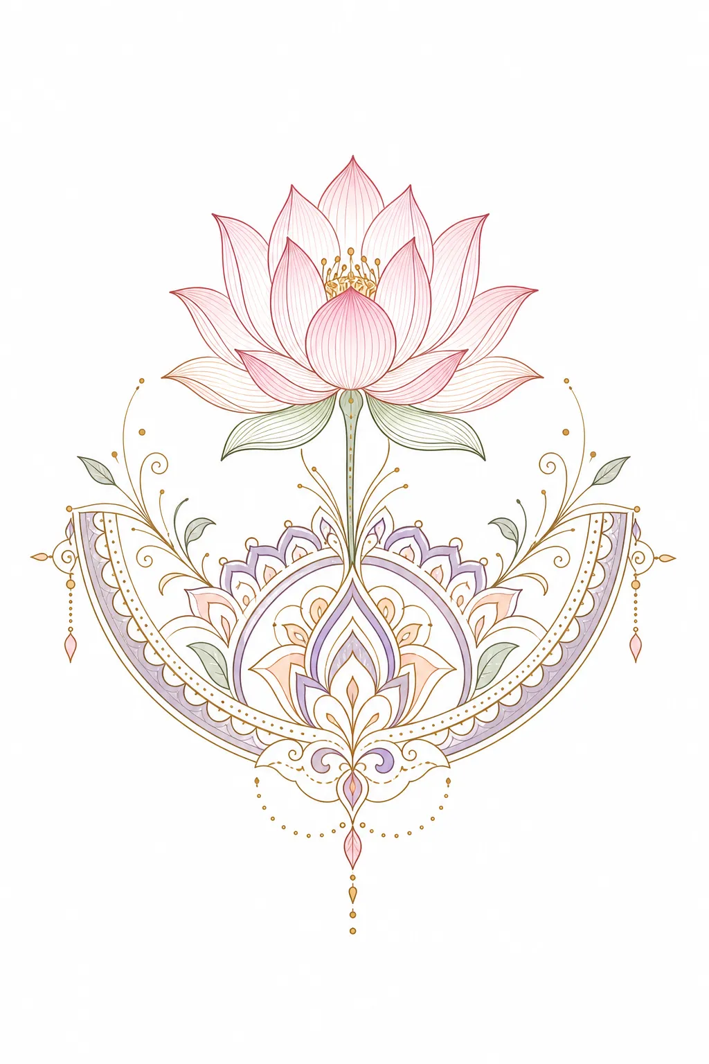 Blumen-Mandala-Tattoo: Motive – Beispiel 3