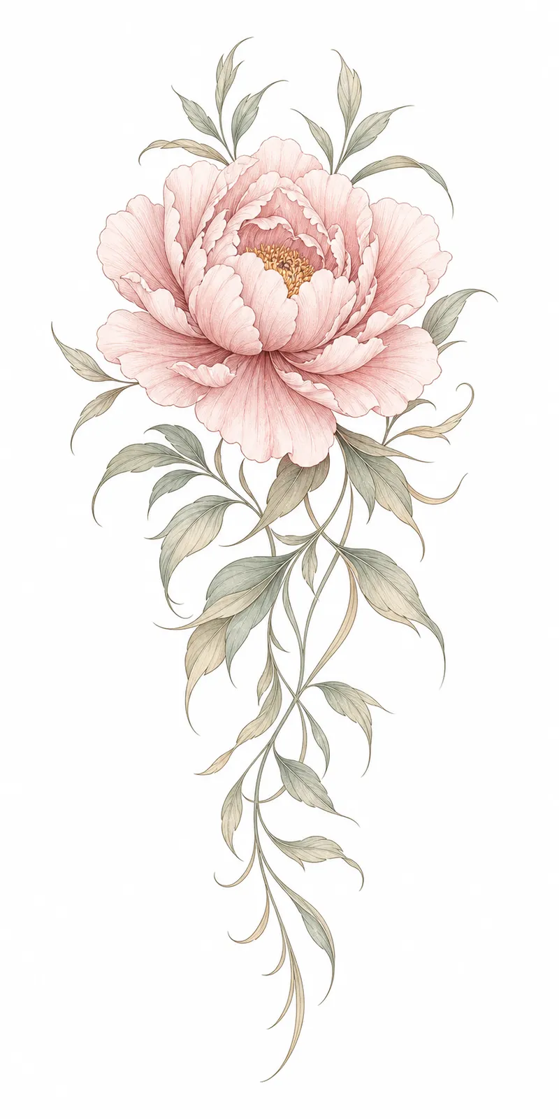 Blumen-Tattoo am Rücken – Beispiel 2
