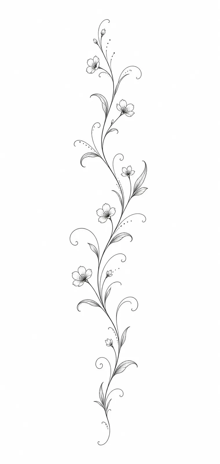 Blumenranke Tattoo: Vorlagen – Beispiel 1