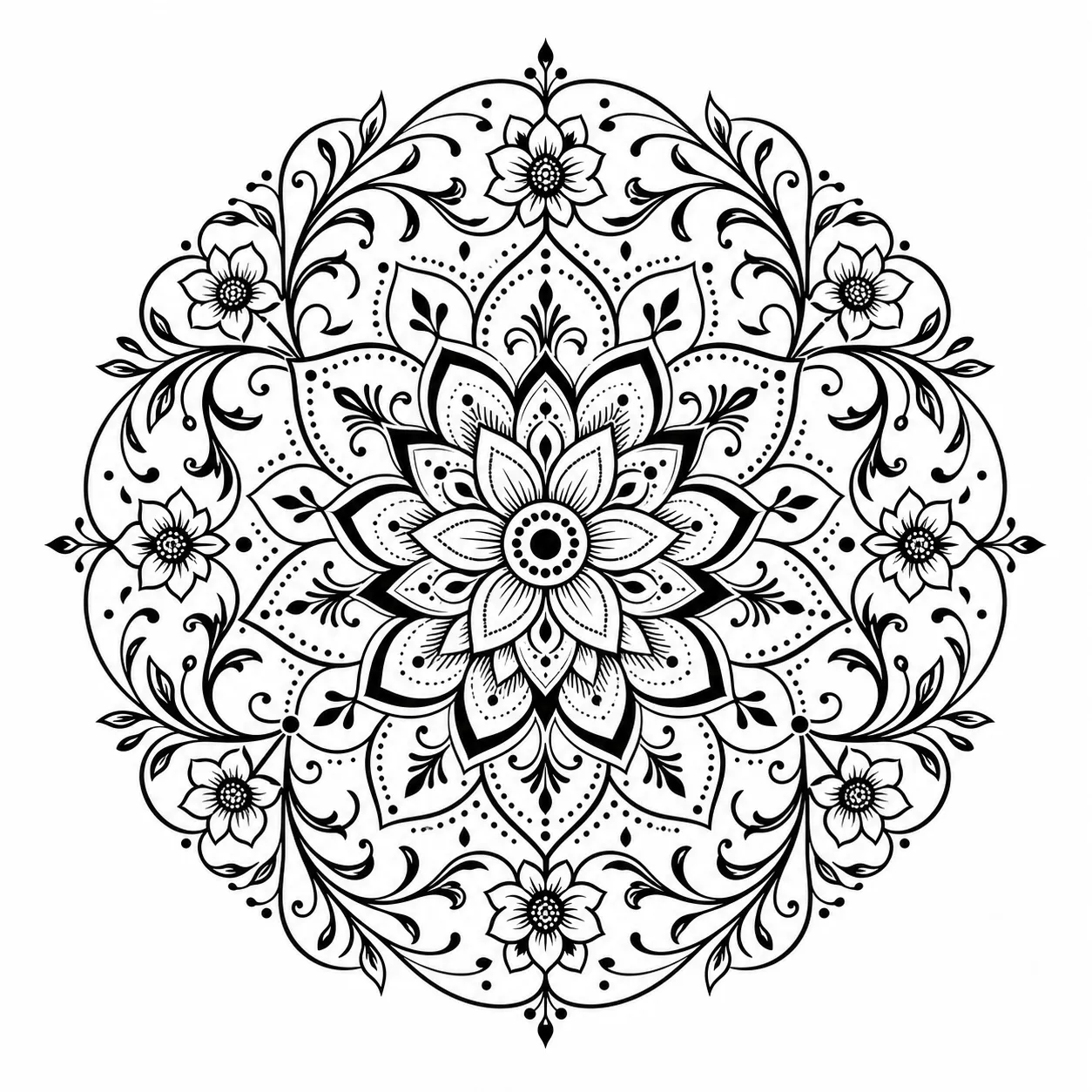 Blumenranke Tattoo: Vorlagen – Beispiel 3