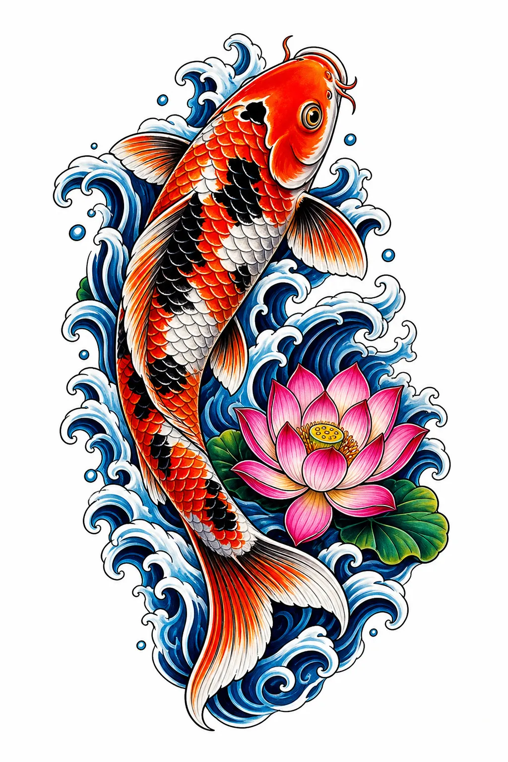 Fisch-Tattoo: Bedeutung & Motive – Tattoo-Design mit KI erstellt
