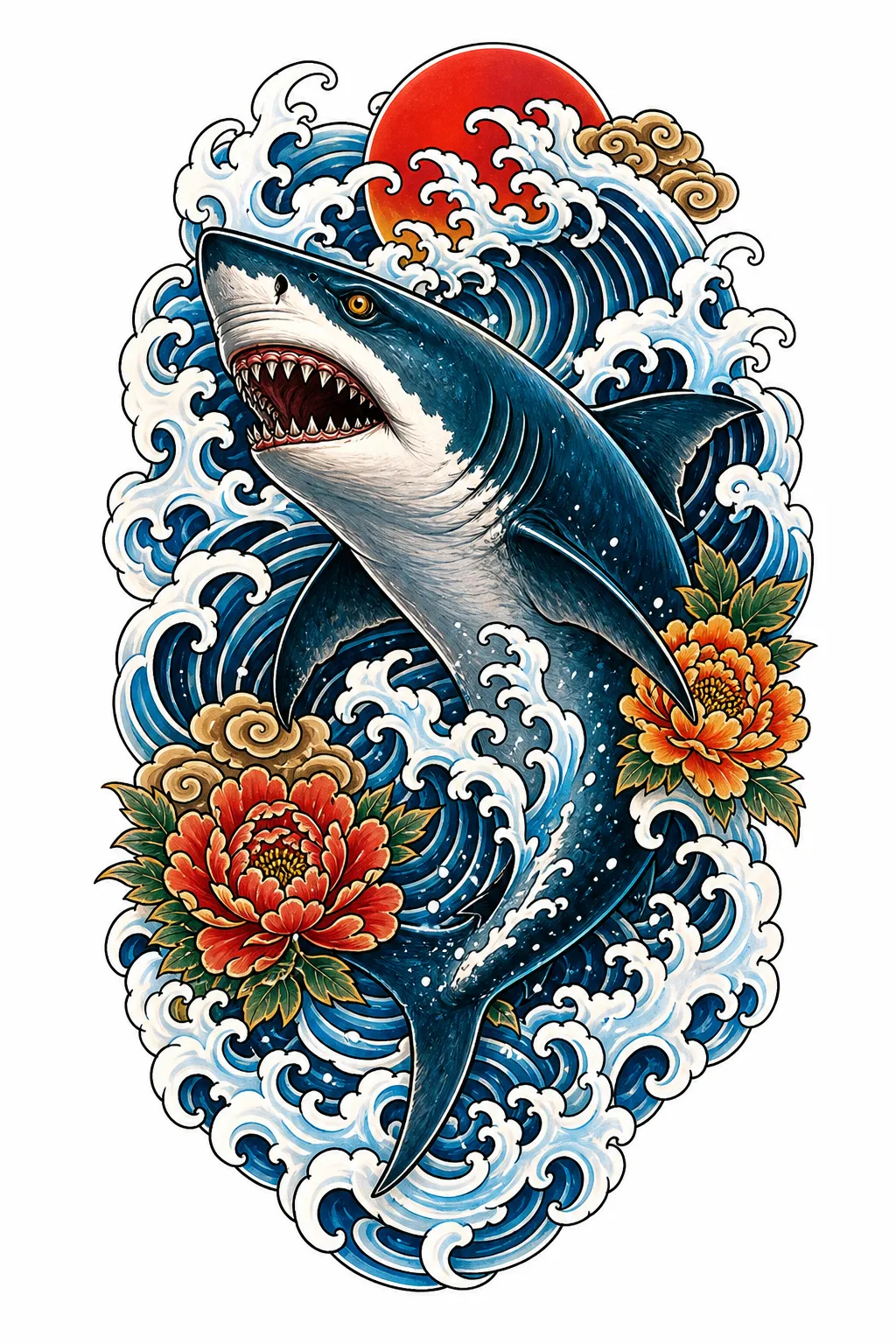 Hai-Tattoo: Bedeutung & Motive – Beispiel 3