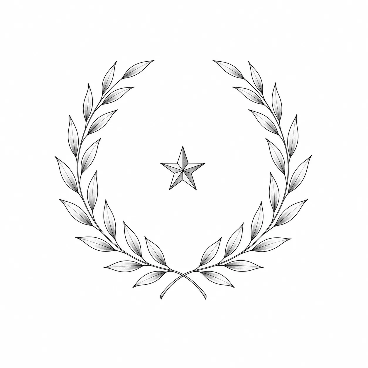 Lorbeerkranz-Tattoo – Beispiel 3