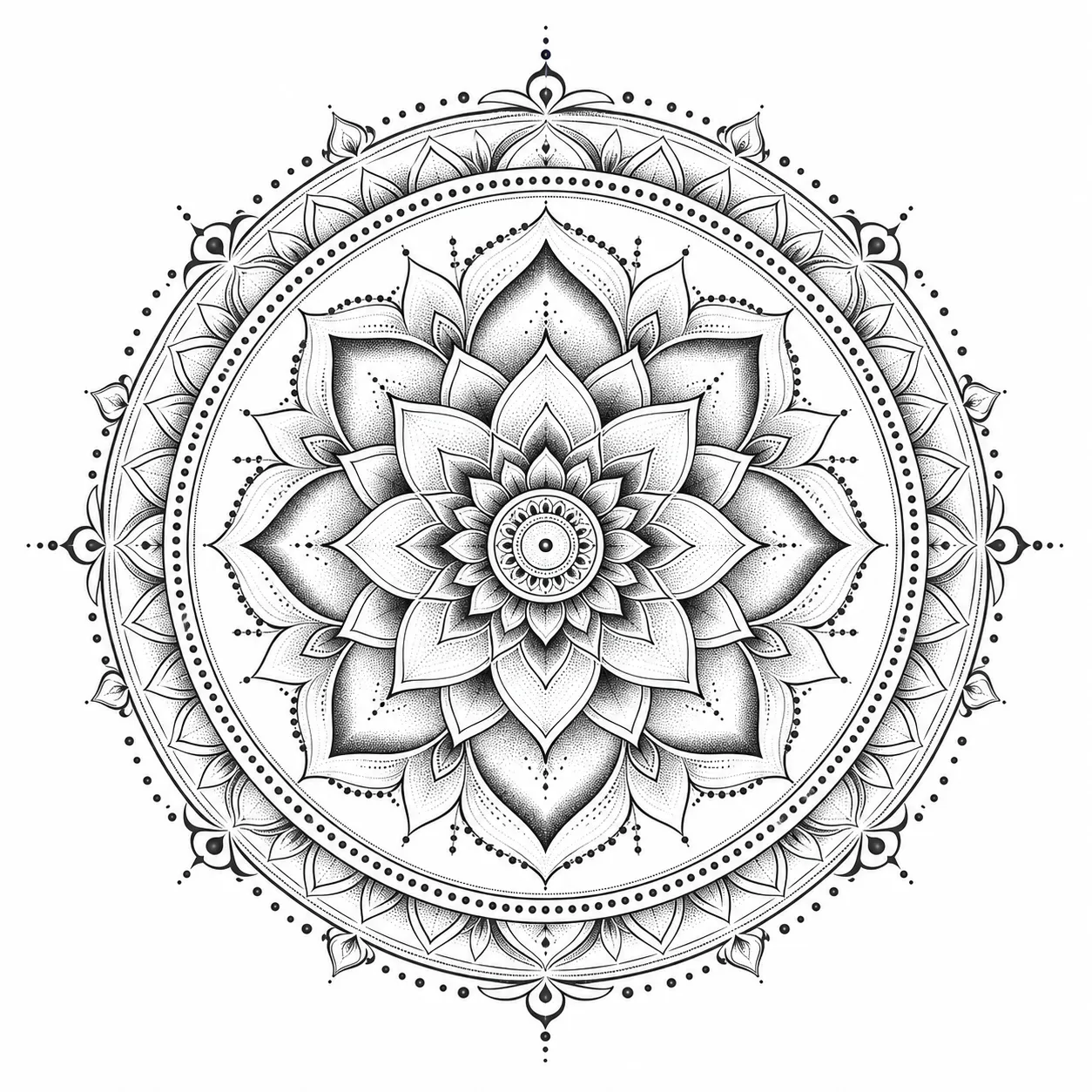Mandala-Tattoo für Frauen – Beispiel 1
