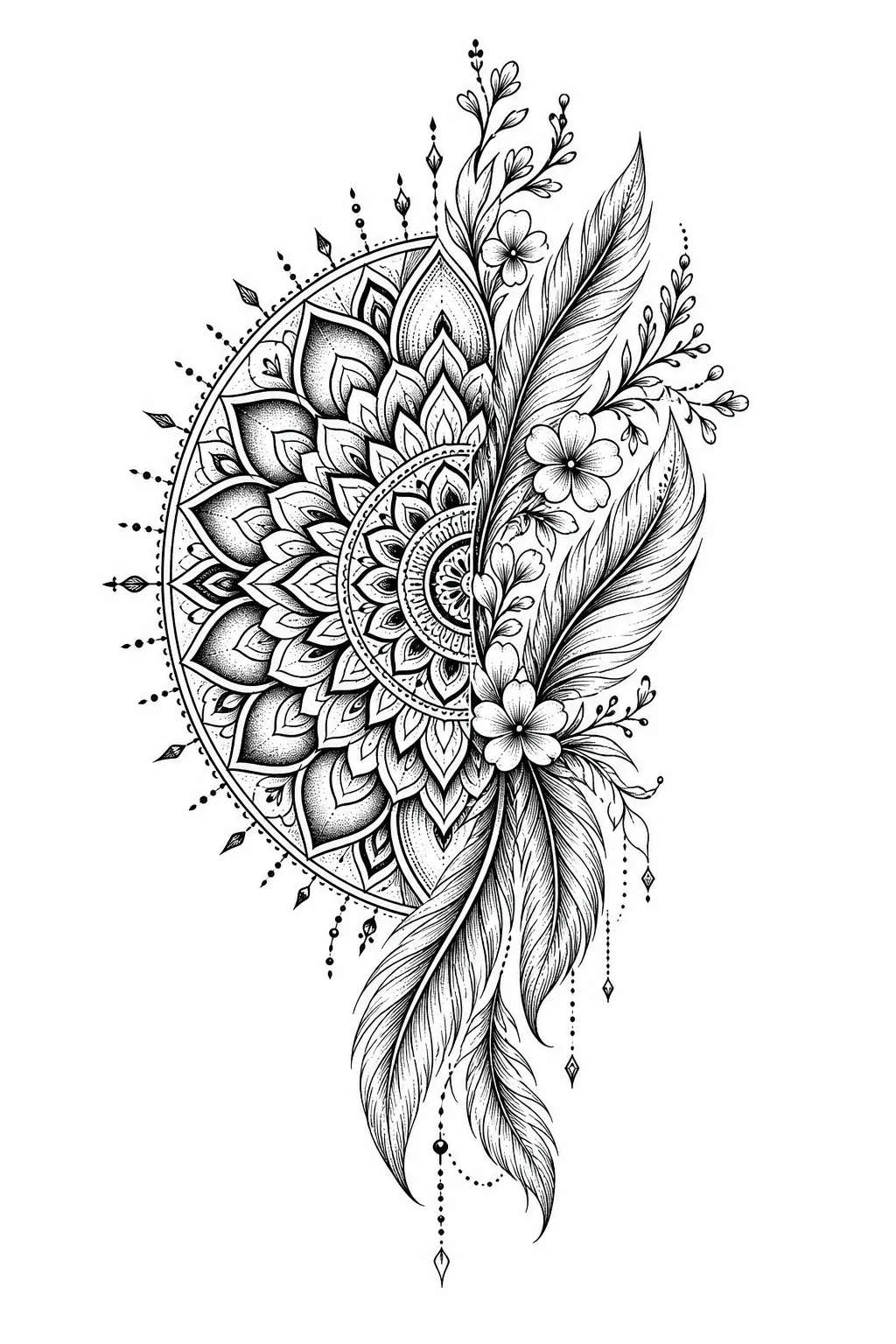 Mandala-Tattoo für Frauen – Beispiel 3