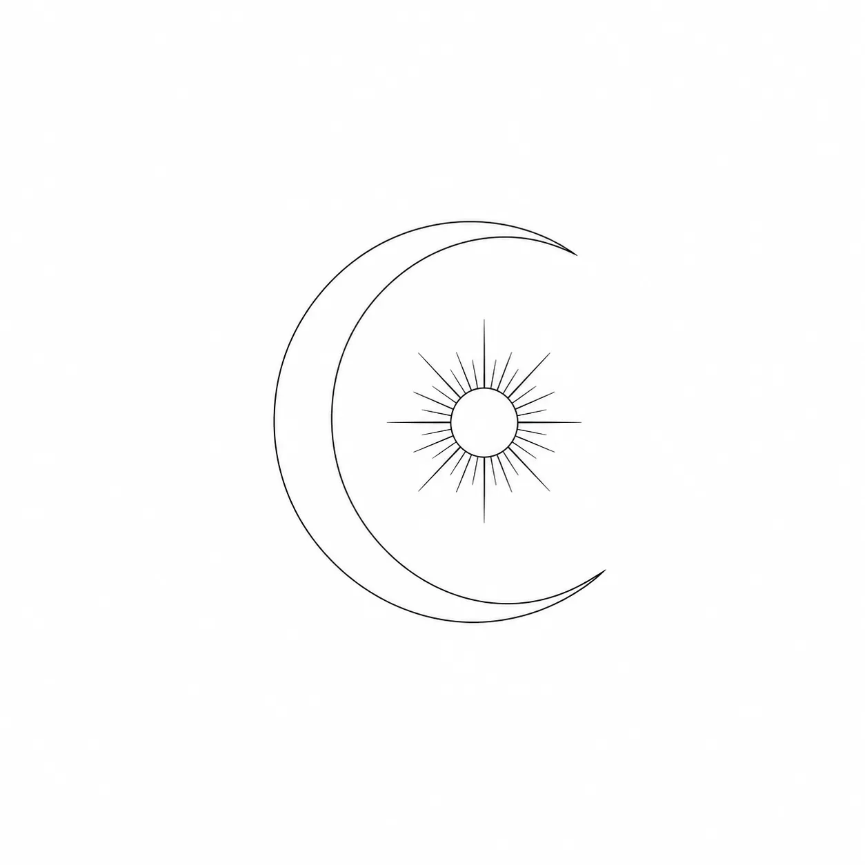 Mond-Sonne-Tattoo: Bedeutung – Beispiel 2