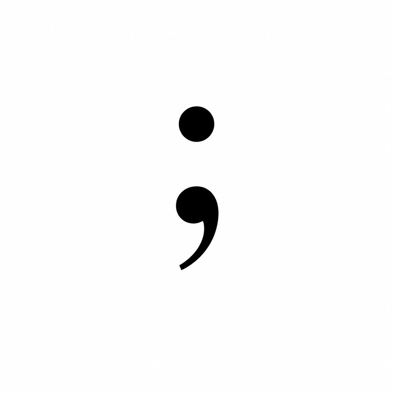Semikolon-Tattoo – Beispiel 1