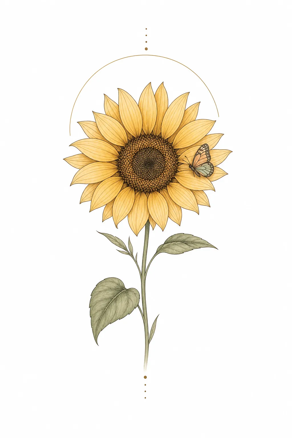 Sonnenblumen-Tattoo: Motive & Sinn – Beispiel 3
