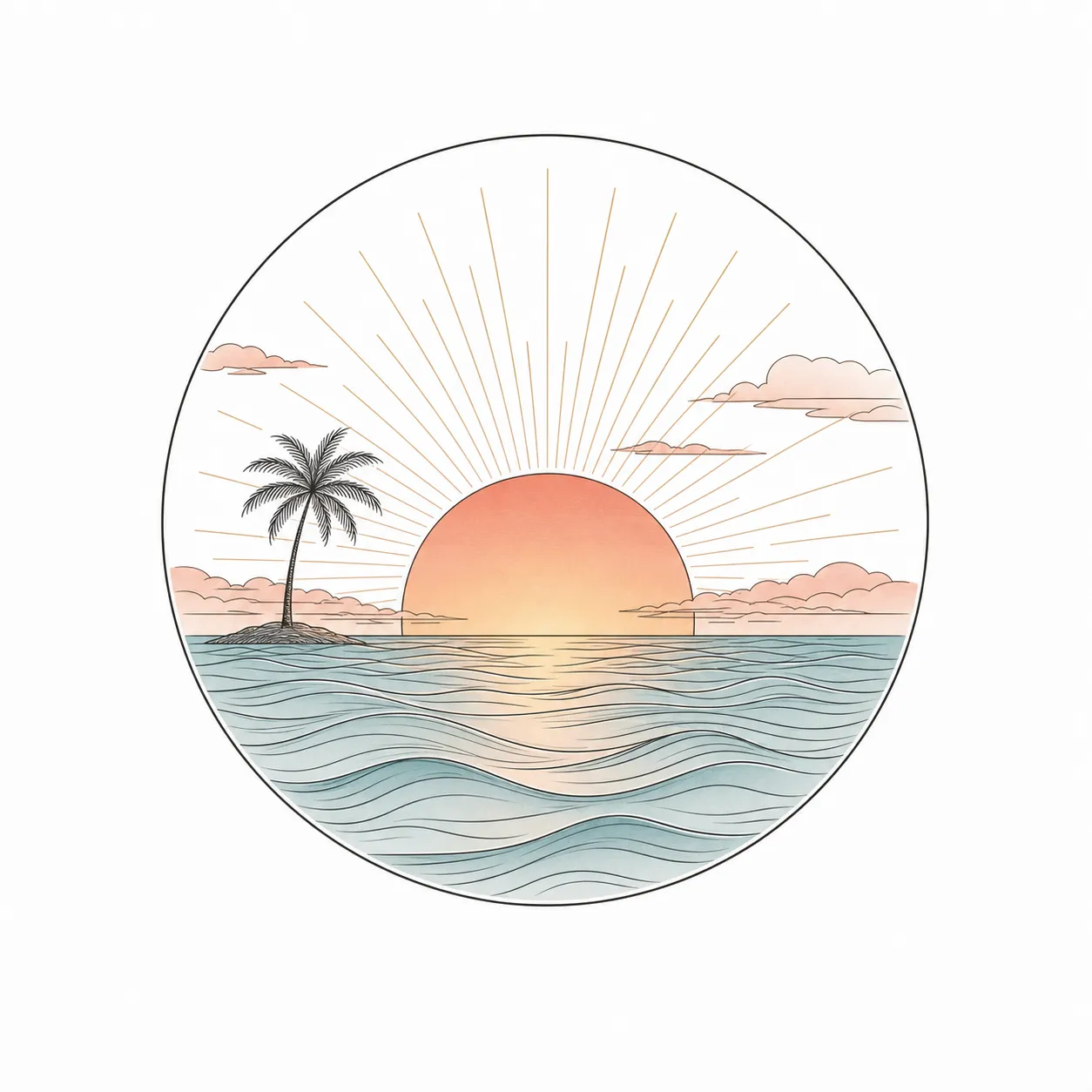 Sonnenuntergang-Tattoo & Bedeutung – Beispiel 1