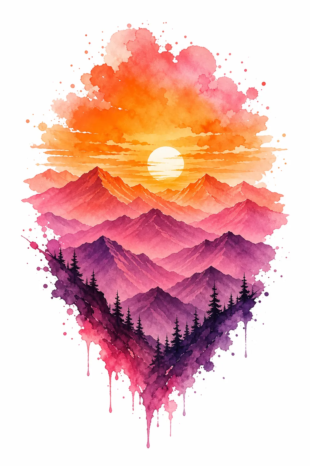 Sonnenuntergang-Tattoo & Bedeutung – Beispiel 2
