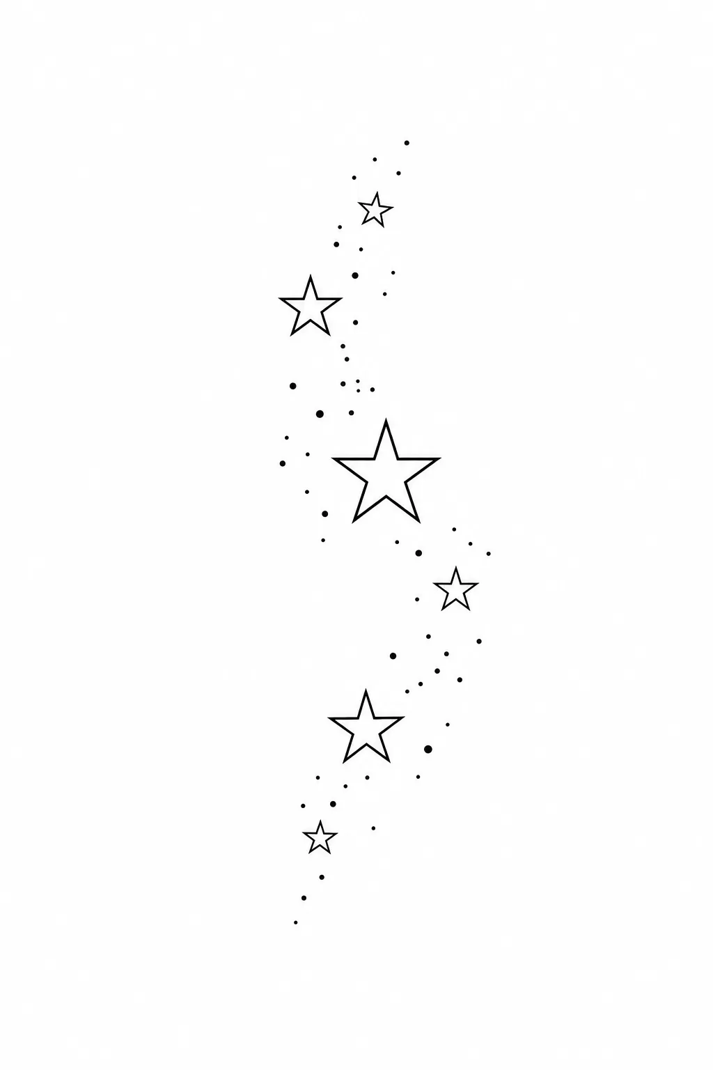 Sterne-Tattoo: Bedeutung & Sinn – Tattoo-Design mit KI erstellt