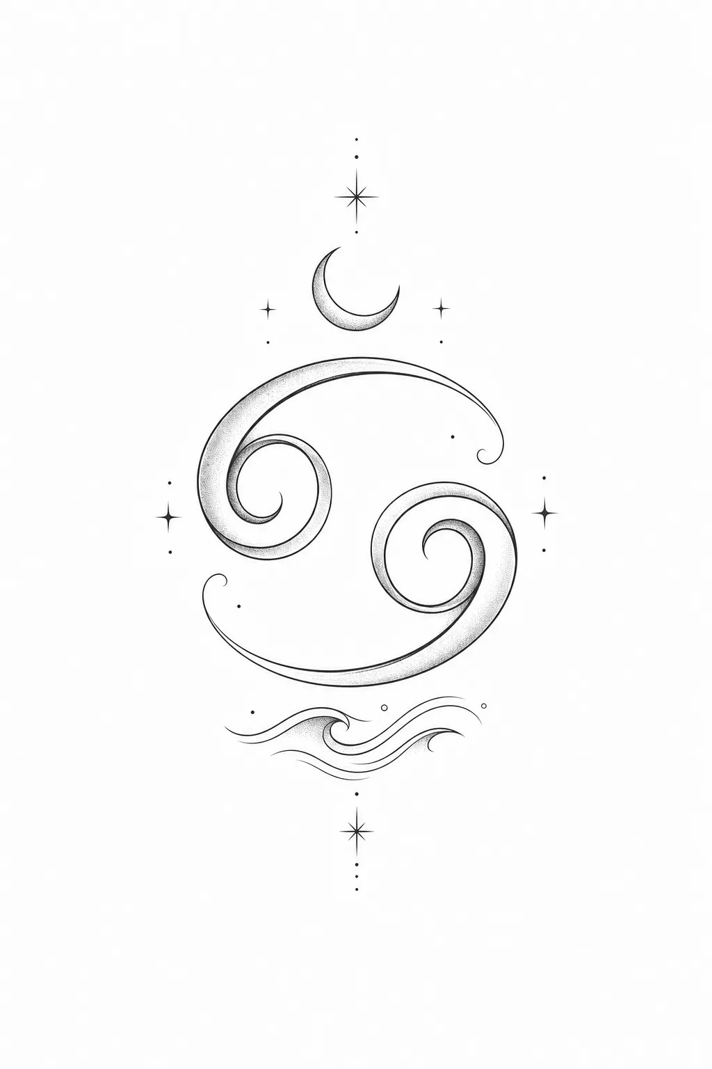 Sternzeichen Krebs Tattoo – Beispiel 1