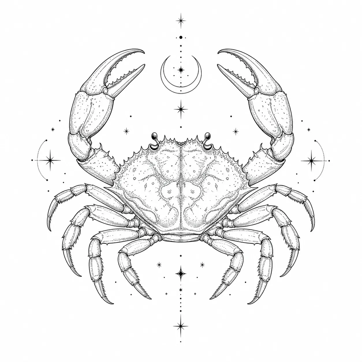 Sternzeichen Krebs Tattoo – Beispiel 2