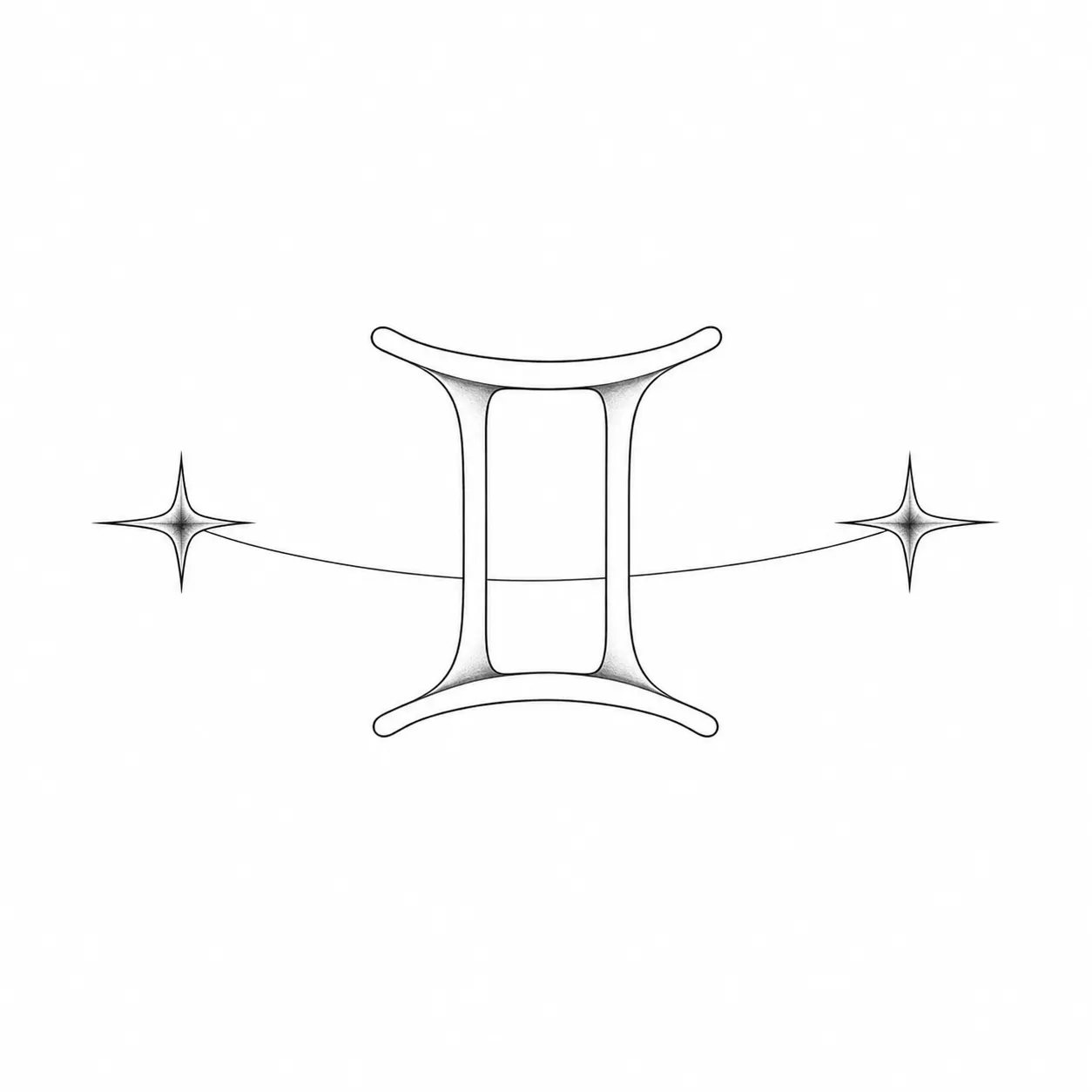 Sternzeichen-Tattoo Zwilling – Beispiel 1