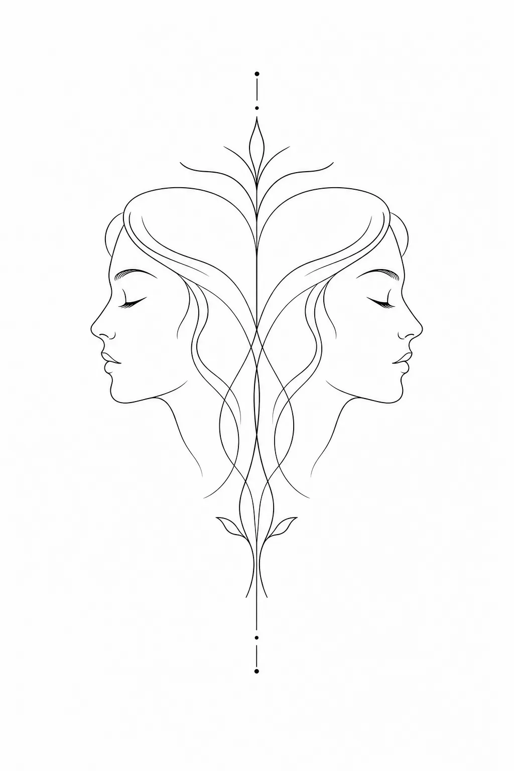 Sternzeichen-Tattoo Zwilling – Beispiel 2
