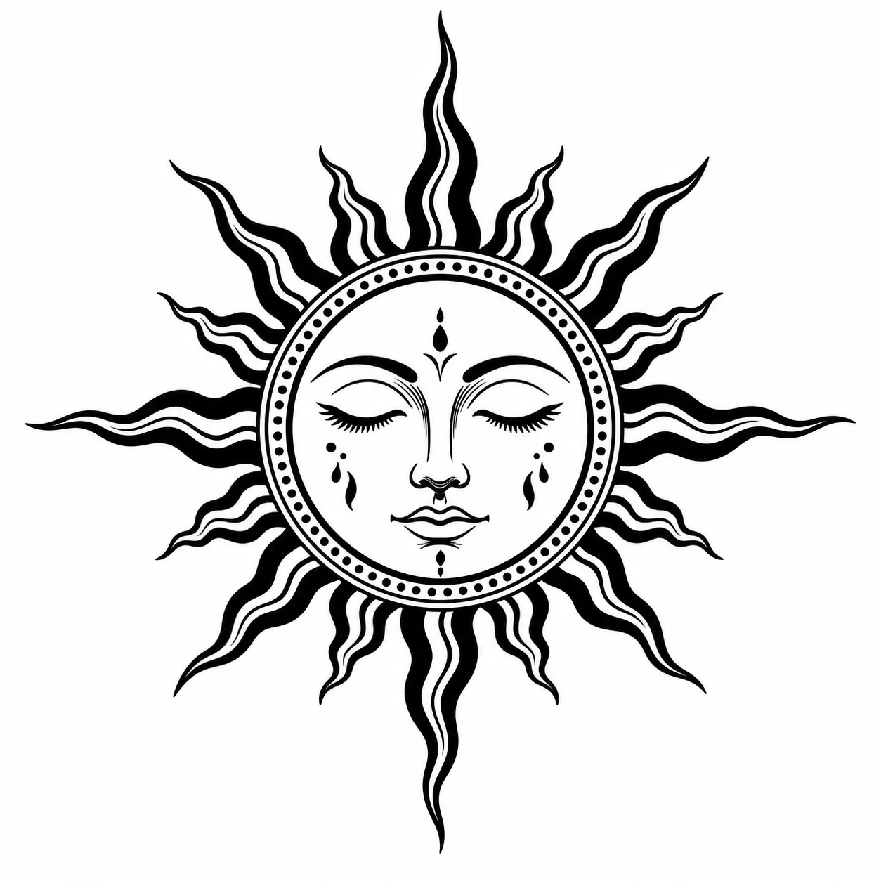 Sonnen-Tattoo: Bedeutung & Stile – Beispiel 3